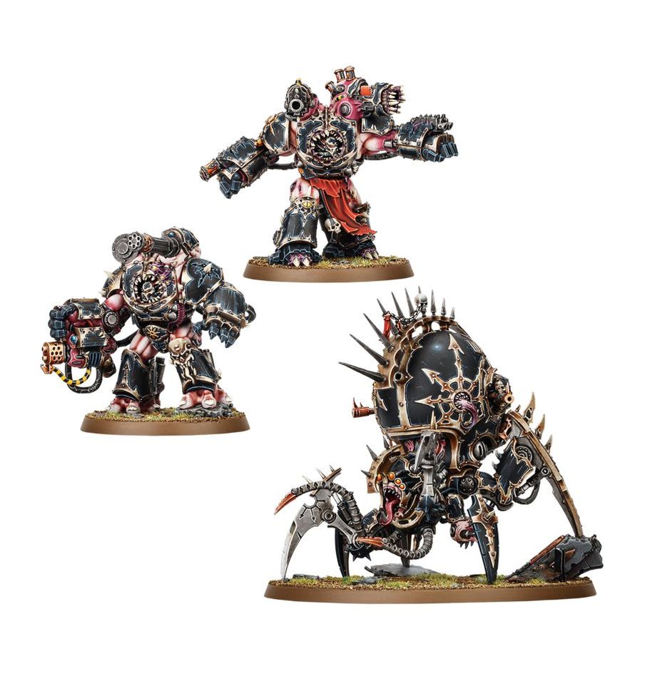 CHAOS SPACE MARINES WARPFORGED VENOMCRAWLER AND OBLITERATORS